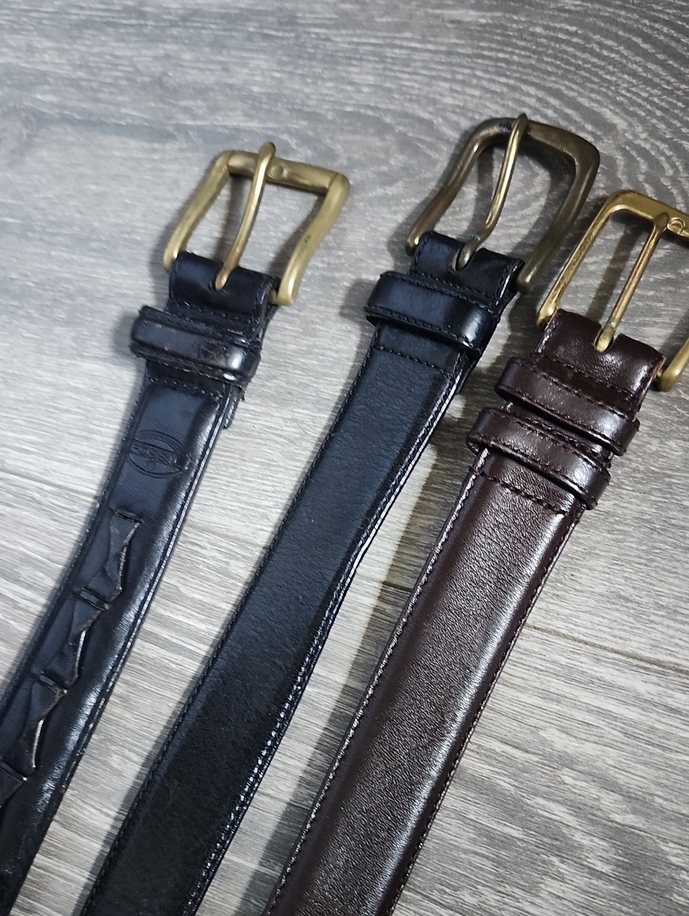 Men's Leather Belt - Black and Brown